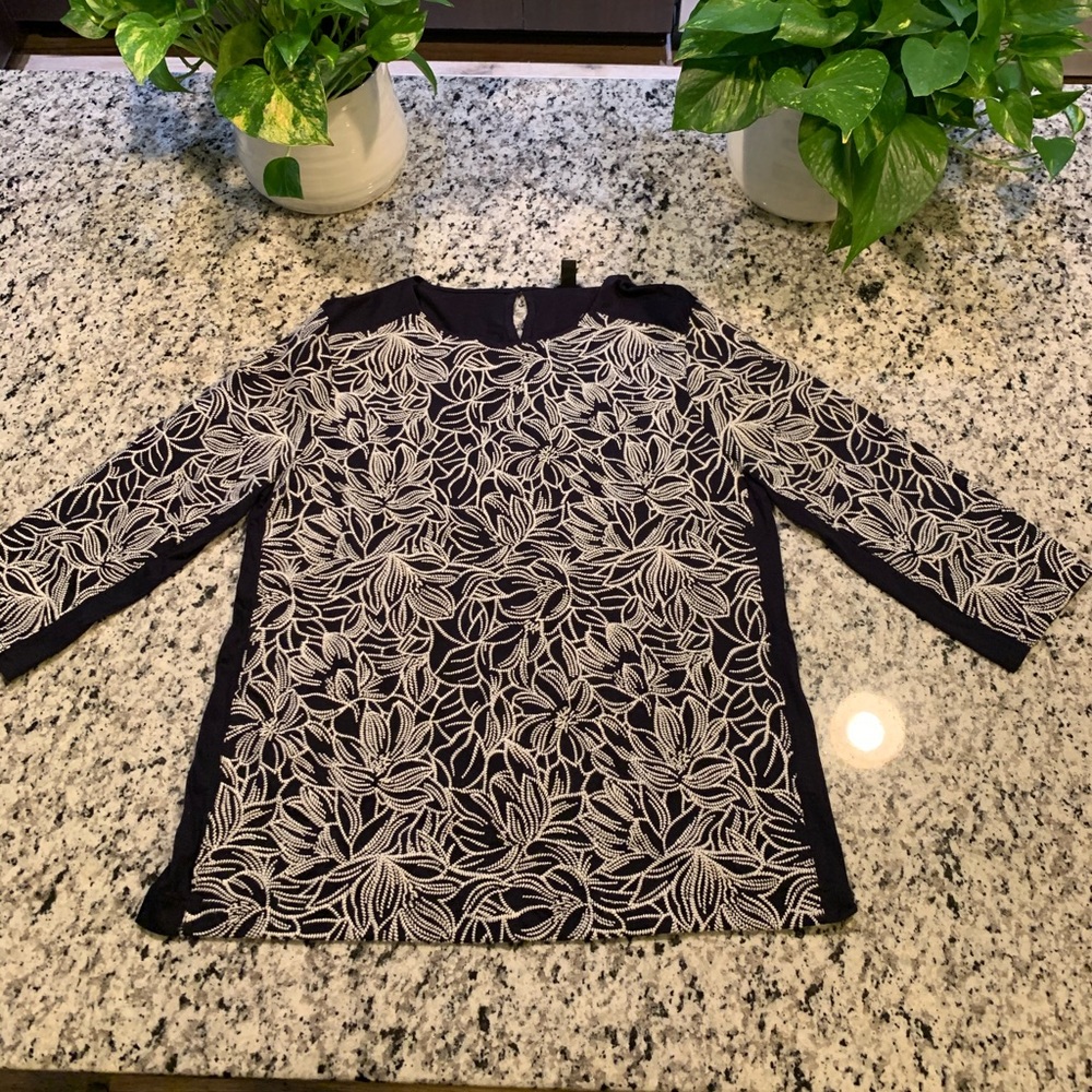 Jcrew NWT Embroidered 3/4 Top M